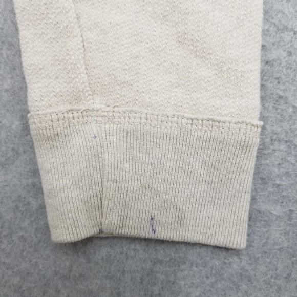 Hollister Sweater Mens Medium Ivory Long Sleeve Pullover Sweatshirt - Picture 4 of 9